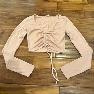 Aritzia crop top with cinch front